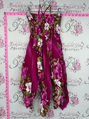 Aloha Fashion dress halter or strapless fairy hem Hawaii Pink Floral Sundress